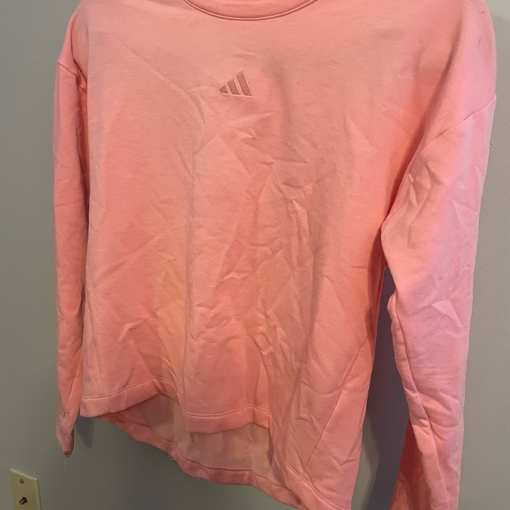 Adidas Kids Long Sleeve Tee in Light Pink